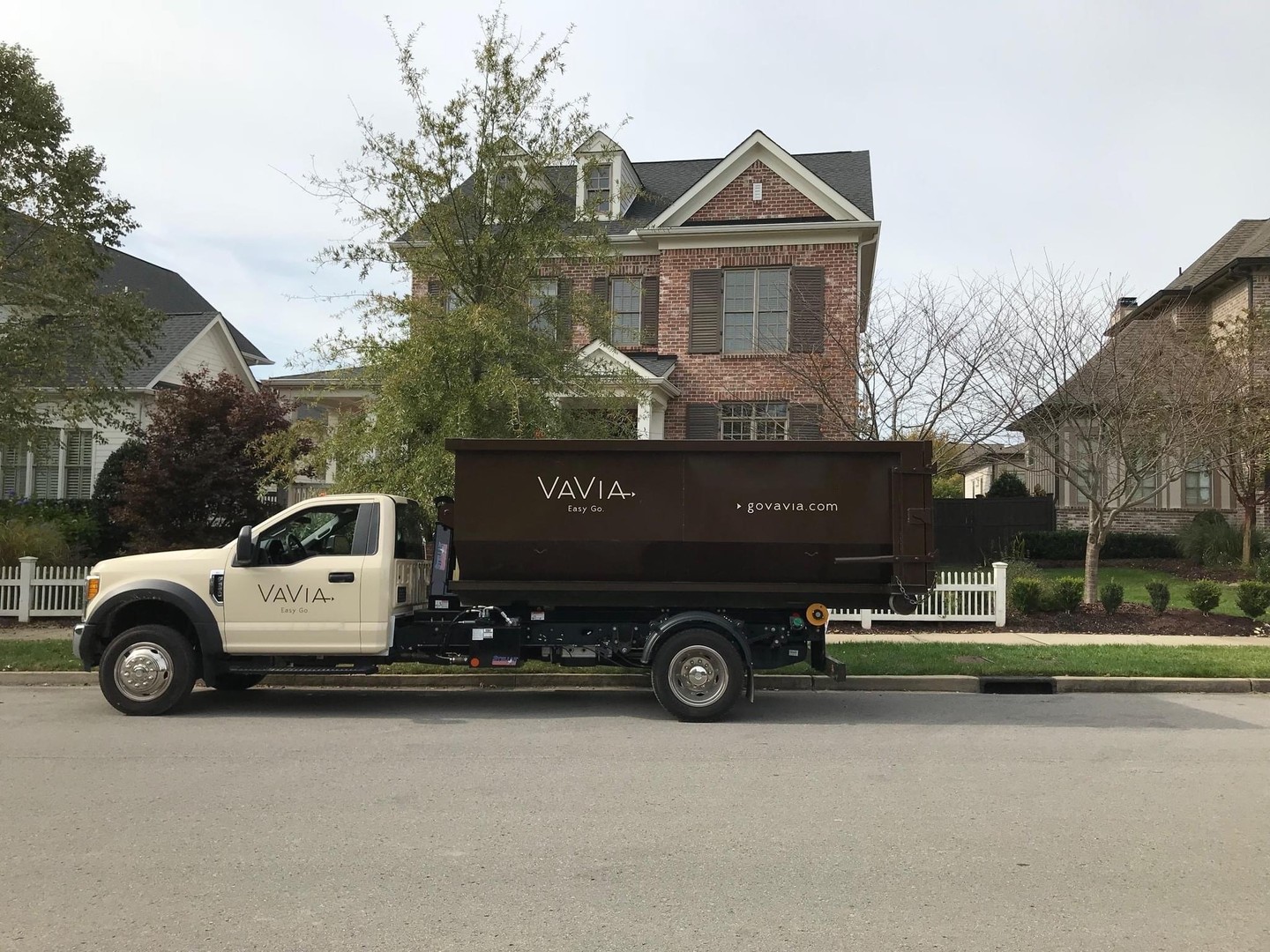 A dumpster that looks hal